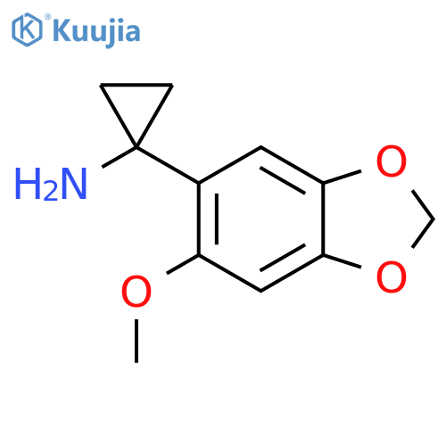 1-(6-methoxy-1,3-dioxaindan-5-yl)cyclopropan-1-amine structure
