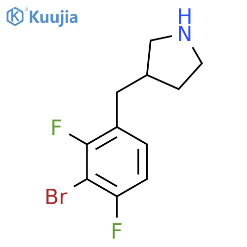 3-(3-bromo-2,4-difluorophenyl)methylpyrrolidine structure