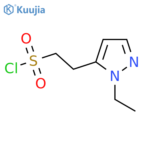 2-(1-ethyl-1H-pyrazol-5-yl)ethane-1-sulfonyl chloride structure