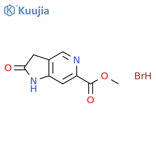 methyl 2-oxo-1H,2H,3H-pyrrolo[3,2-c]pyridine-6-carboxylate hydrobromide structure