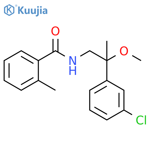 N-[2-(3-Chlorophenyl)-2-methoxypropyl]-2-methylbenzamide structure