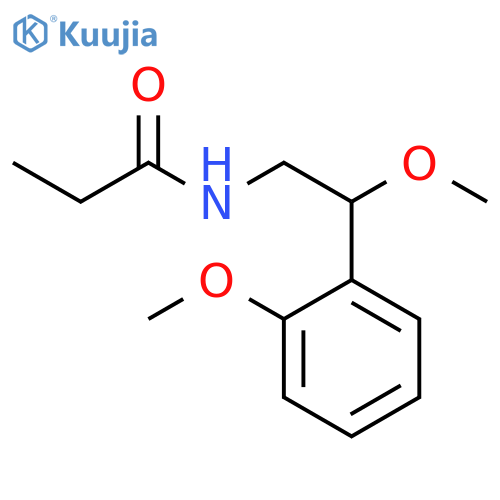 N-[2-Methoxy-2-(2-methoxyphenyl)ethyl]propanamide structure
