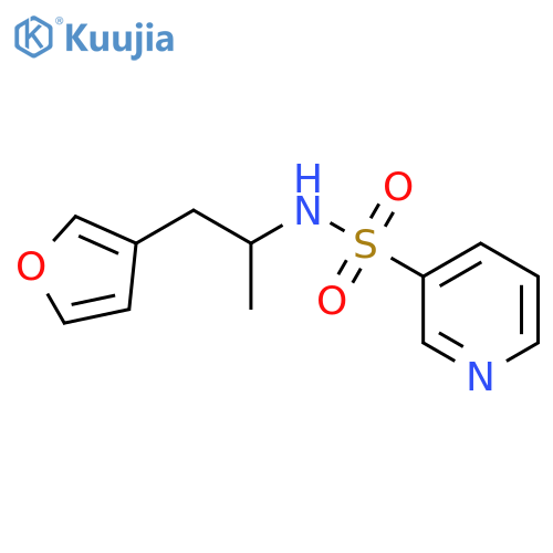 N-[1-(furan-3-yl)propan-2-yl]pyridine-3-sulfonamide structure