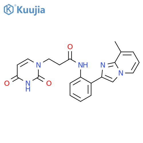 3-(2,4-dioxopyrimidin-1-yl)-N-[2-(8-methylimidazo[1,2-a]pyridin-2-yl)phenyl]propanamide structure