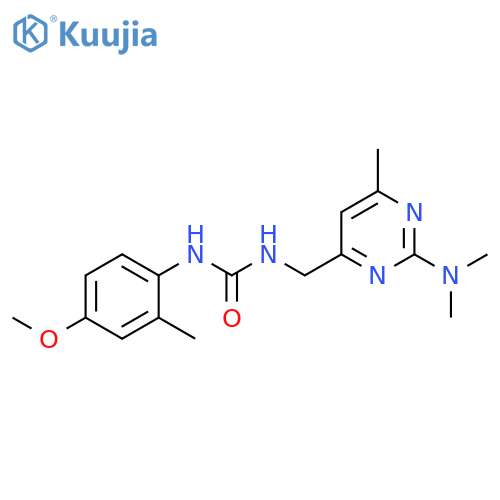 3-{[2-(dimethylamino)-6-methylpyrimidin-4-yl]methyl}-1-(4-methoxy-2-methylphenyl)urea structure