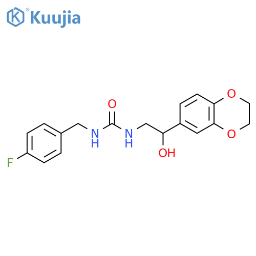 3-2-(2,3-dihydro-1,4-benzodioxin-6-yl)-2-hydroxyethyl-1-(4-fluorophenyl)methylurea structure