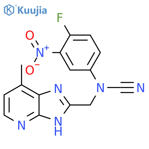 Cyanamide, N-(4-fluoro-3-nitrophenyl)-N-[(7-methyl-3H-imidazo[4,5-b]pyridin-2-yl)methyl]- structure