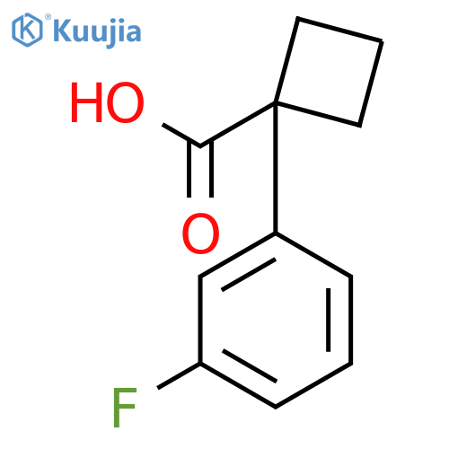 1-(3-fluorophenyl)cyclobutane-1-carboxylic acid structure