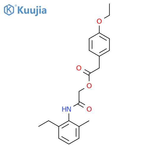 [(2-Ethyl-6-methylphenyl)carbamoyl]methyl 2-(4-ethoxyphenyl)acetate structure