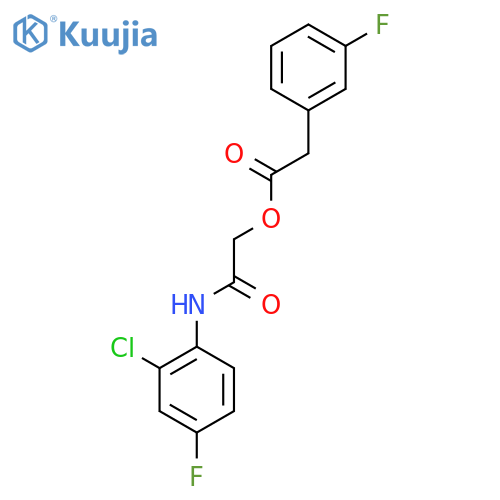 [(2-chloro-4-fluorophenyl)carbamoyl]methyl 2-(3-fluorophenyl)acetate structure