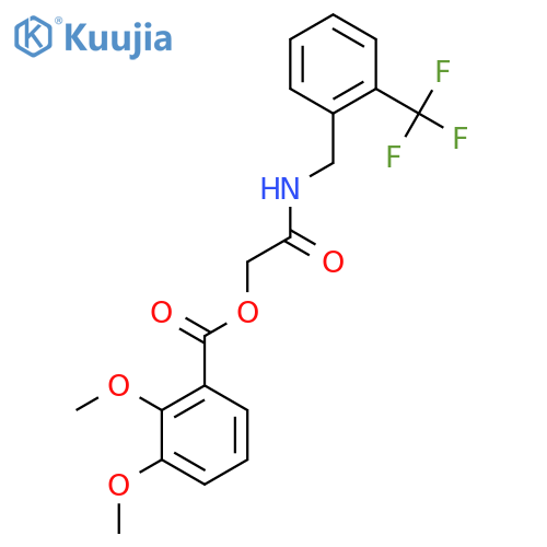 ({[2-(trifluoromethyl)phenyl]methyl}carbamoyl)methyl 2,3-dimethoxybenzoate structure