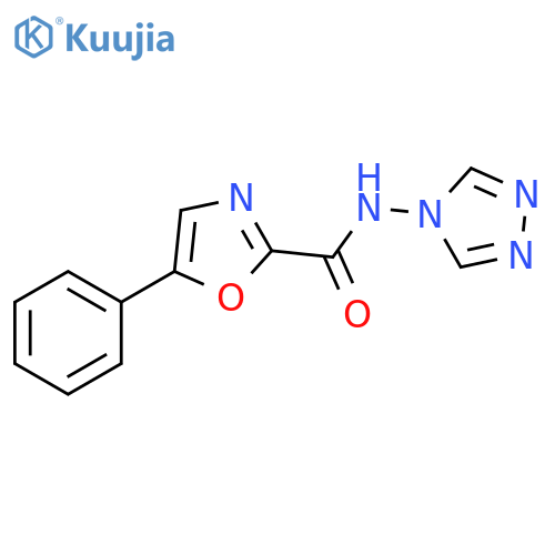 5-phenyl-N-(4H-1,2,4-triazol-4-yl)-1,3-oxazole-2-carboxamide structure