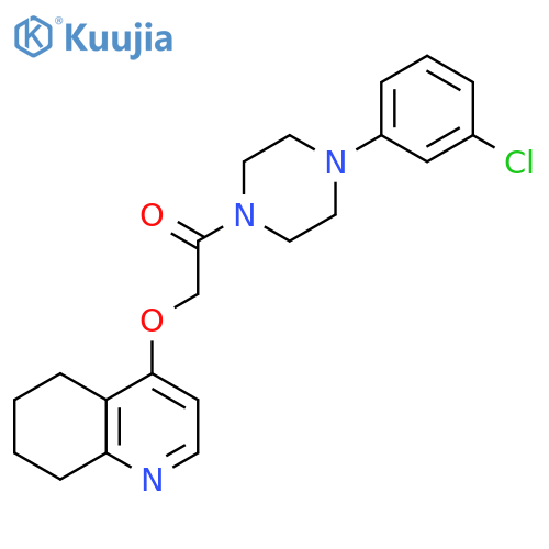 1-[4-(3-chlorophenyl)piperazin-1-yl]-2-(5,6,7,8-tetrahydroquinolin-4-yloxy)ethan-1-one structure