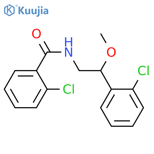 2-chloro-N-[2-(2-chlorophenyl)-2-methoxyethyl]benzamide structure