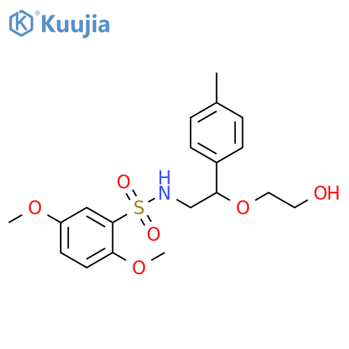 2-[2-(2,5-dimethoxybenzenesulfonamido)-1-(4-methylphenyl)ethoxy]ethan-1-ol structure