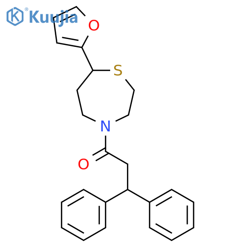 1-[7-(Furan-2-yl)-1,4-thiazepan-4-yl]-3,3-diphenylpropan-1-one structure
