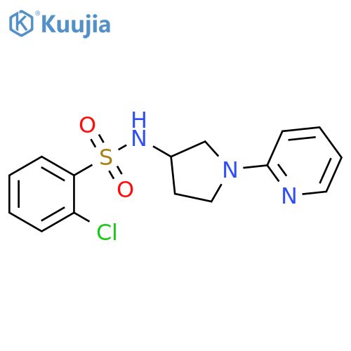 2-chloro-N-(1-pyridin-2-ylpyrrolidin-3-yl)benzenesulfonamide structure