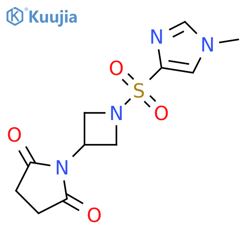 2,5-Pyrrolidinedione, 1-[1-[(1-methyl-1H-imidazol-4-yl)sulfonyl]-3-azetidinyl]- structure
