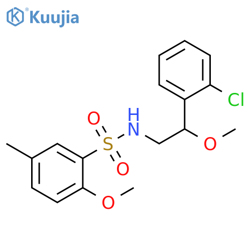 N-[2-(2-Chlorophenyl)-2-methoxyethyl]-2-methoxy-5-methylbenzenesulfonamide structure