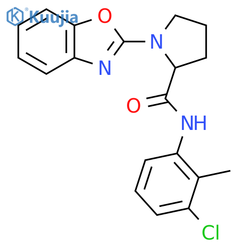 1-(1,3-benzoxazol-2-yl)-N-(3-chloro-2-methylphenyl)pyrrolidine-2-carboxamide structure