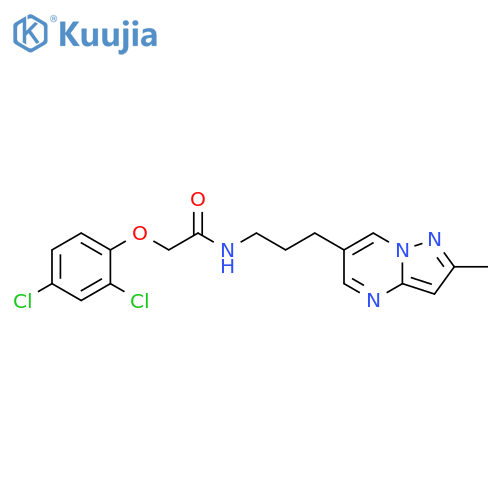 2-(2,4-Dichlorophenoxy)-N-[3-(2-methylpyrazolo[1,5-a]pyrimidin-6-yl)propyl]acetamide structure