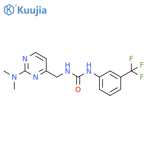 3-{[2-(dimethylamino)pyrimidin-4-yl]methyl}-1-[3-(trifluoromethyl)phenyl]urea structure