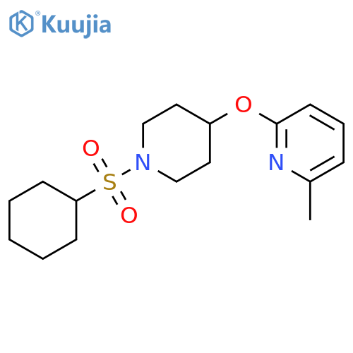 2-{[1-(cyclohexanesulfonyl)piperidin-4-yl]oxy}-6-methylpyridine structure