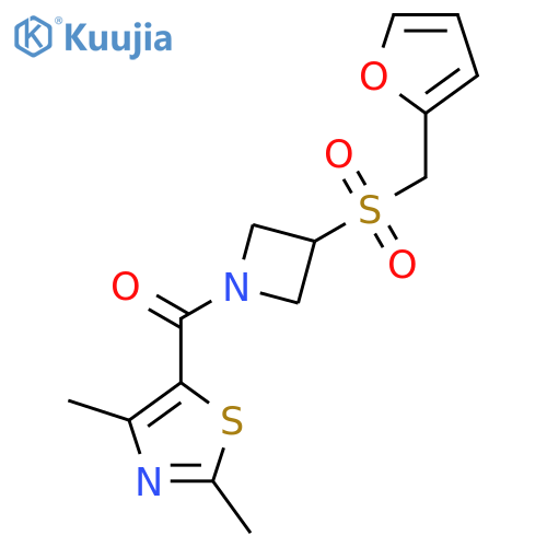5-{3-(furan-2-yl)methanesulfonylazetidine-1-carbonyl}-2,4-dimethyl-1,3-thiazole structure
