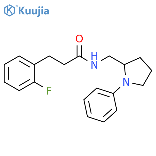 3-(2-fluorophenyl)-N-[(1-phenylpyrrolidin-2-yl)methyl]propanamide structure