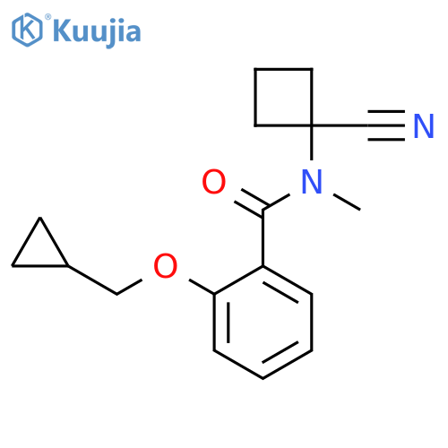 N-(1-cyanocyclobutyl)-2-(cyclopropylmethoxy)-N-methylbenzamide structure