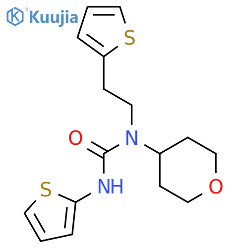 1-(oxan-4-yl)-3-(thiophen-2-yl)-1-[2-(thiophen-2-yl)ethyl]urea structure
