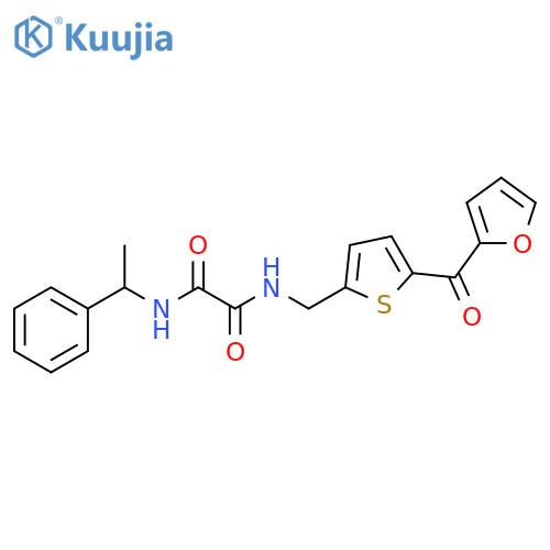 N-{[5-(furan-2-carbonyl)thiophen-2-yl]methyl}-N'-(1-phenylethyl)ethanediamide structure