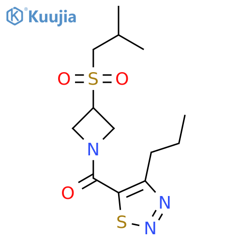 5-[3-(2-methylpropanesulfonyl)azetidine-1-carbonyl]-4-propyl-1,2,3-thiadiazole structure