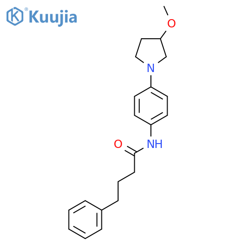 N-4-(3-methoxypyrrolidin-1-yl)phenyl-4-phenylbutanamide structure