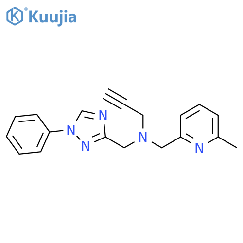 [(6-methylpyridin-2-yl)methyl][(1-phenyl-1H-1,2,4-triazol-3-yl)methyl](prop-2-yn-1-yl)amine structure