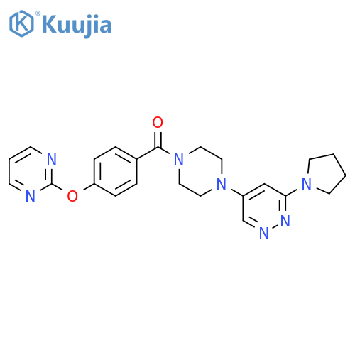 5-{4-[4-(pyrimidin-2-yloxy)benzoyl]piperazin-1-yl}-3-(pyrrolidin-1-yl)pyridazine structure