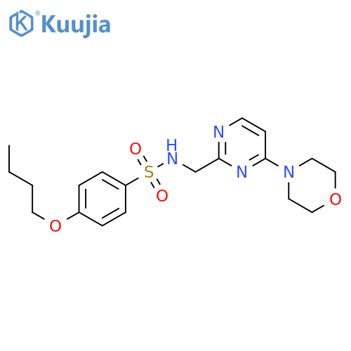 4-butoxy-N-{[4-(morpholin-4-yl)pyrimidin-2-yl]methyl}benzene-1-sulfonamide structure