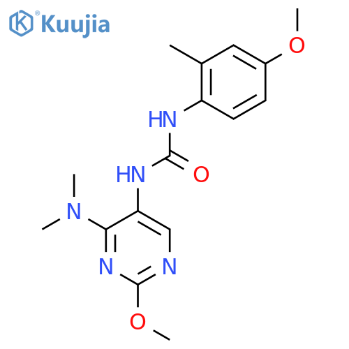 3-4-(dimethylamino)-2-methoxypyrimidin-5-yl-1-(4-methoxy-2-methylphenyl)urea structure