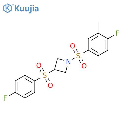 1-(4-fluoro-3-methylbenzenesulfonyl)-3-(4-fluorobenzenesulfonyl)azetidine structure