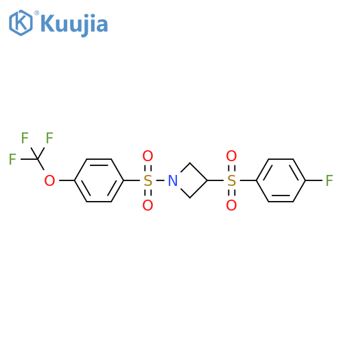 3-(4-fluorobenzenesulfonyl)-1-[4-(trifluoromethoxy)benzenesulfonyl]azetidine structure