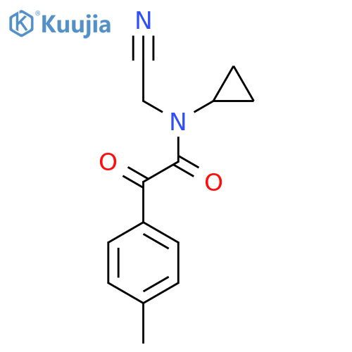 N-(cyanomethyl)-N-cyclopropyl-2-(4-methylphenyl)-2-oxoacetamide structure