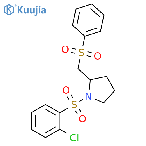 2-[(benzenesulfonyl)methyl]-1-(2-chlorobenzenesulfonyl)pyrrolidine structure