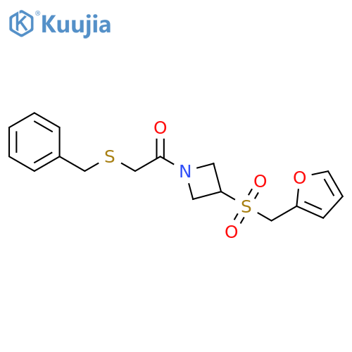 2-(benzylsulfanyl)-1-{3-[(furan-2-yl)methanesulfonyl]azetidin-1-yl}ethan-1-one structure