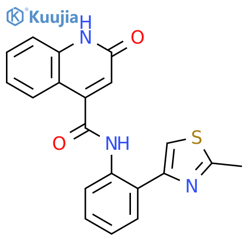 N-[2-(2-methyl-1,3-thiazol-4-yl)phenyl]-2-oxo-1H-quinoline-4-carboxamide structure