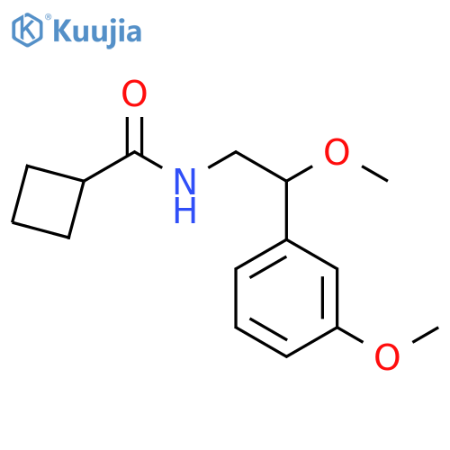 N-[2-Methoxy-2-(3-methoxyphenyl)ethyl]cyclobutanecarboxamide structure