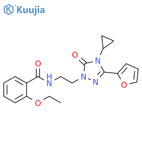 N-{2-[4-cyclopropyl-3-(furan-2-yl)-5-oxo-4,5-dihydro-1H-1,2,4-triazol-1-yl]ethyl}-2-ethoxybenzamide structure