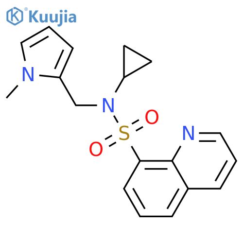 N-cyclopropyl-N-[(1-methyl-1H-pyrrol-2-yl)methyl]quinoline-8-sulfonamide structure