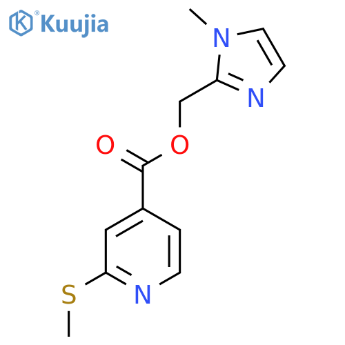 (1-methyl-1H-imidazol-2-yl)methyl 2-(methylsulfanyl)pyridine-4-carboxylate structure
