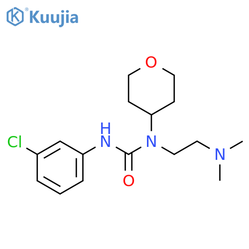 3-(3-chlorophenyl)-1-[2-(dimethylamino)ethyl]-1-(oxan-4-yl)urea structure