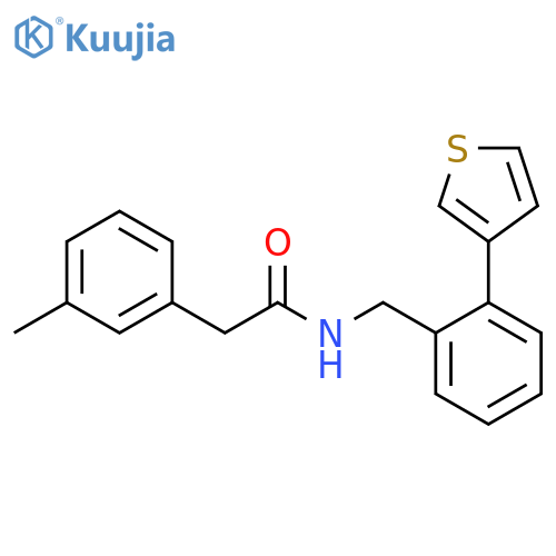N-(2-(thiophen-3-yl)benzyl)-2-(m-tolyl)acetamide structure
